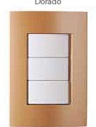 TAPA POLIMERO 3 MODULOS  DORADO WDA58006